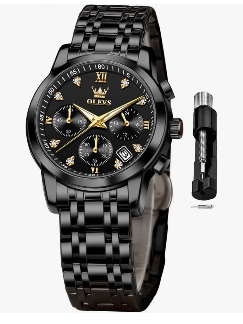 Olevs Woman’s Two Tone Stainless Steel Waterproof Watch